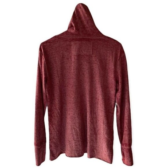 London Hard Rock Cafe Long Sleeve Red Lightweight Hoodie Women’s Size Small - Picture 4 of 6